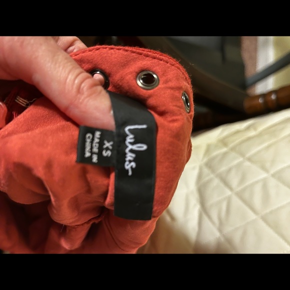 Lulus Troulos Rust Red Lace-Up Midi Dress - Picture 6 of 6